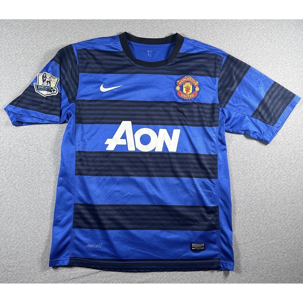 Nike Manchester United Jersey M 2010 2011 Third Blue Away Soccer Premier League